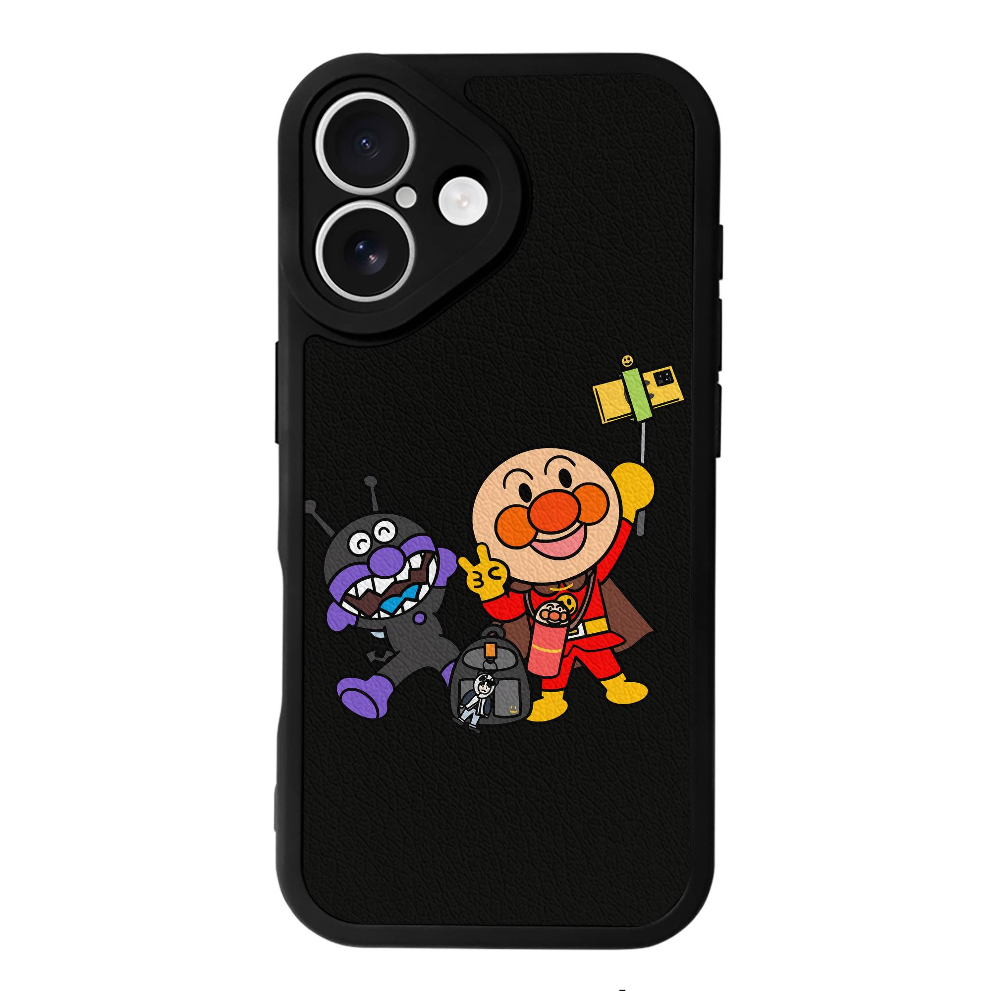（画像用） アンパンマン Anpanman 【iPhone 16シリーズ対応】シリコンスマホケース（レザー調） 材質：シリコン